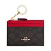 New Coated Canvas Card Holder Mini Women's Red CW870-IMXD0