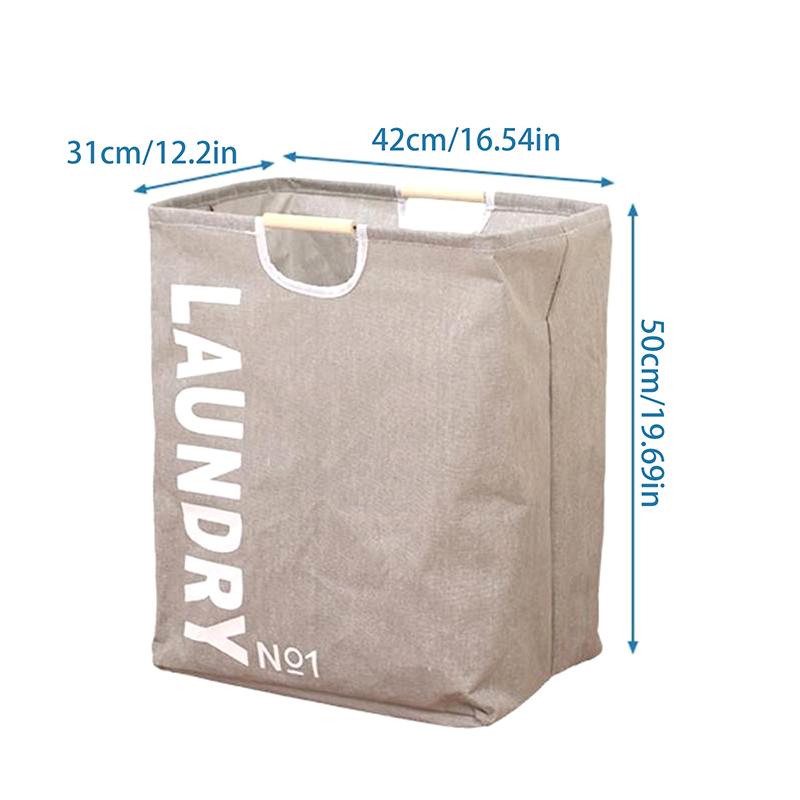 Large Capacity Waterproof Laundry Basket Cotton Linen Dirty Clothes Basket Home Organizer Bucket Foldable Sundries Storage Bag
