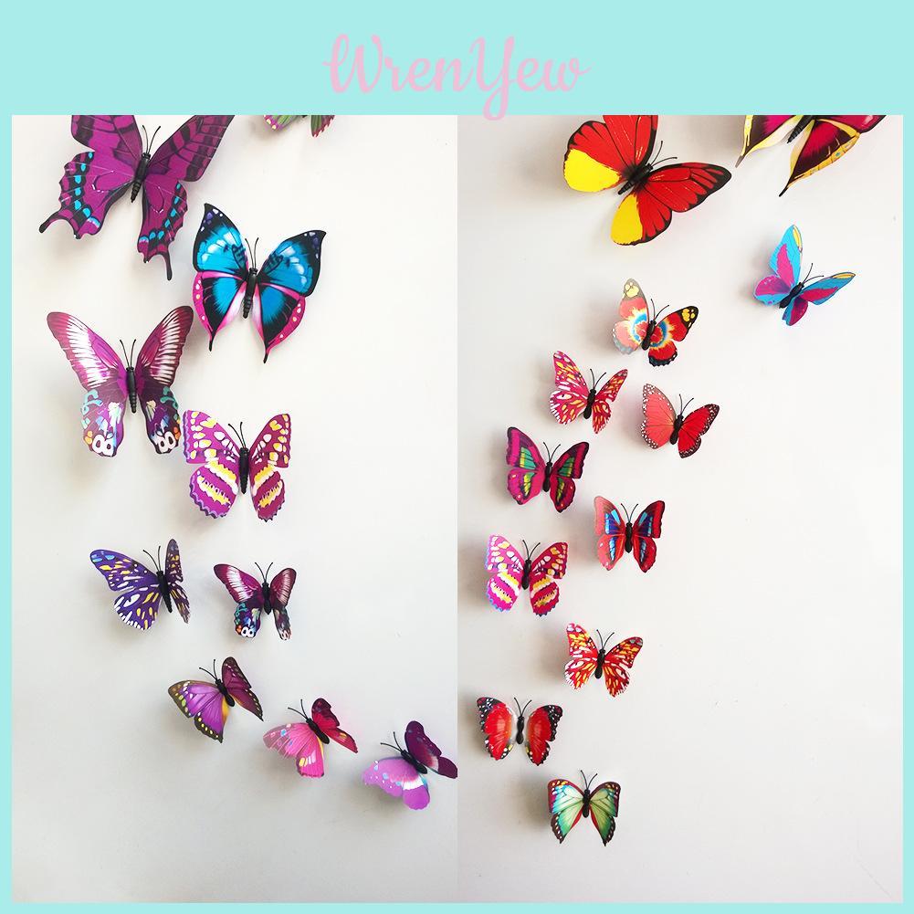 Papillon réaliste 9cm Art Mural 3D Aimant de Réfrigérateur PVC Accessoire Décoration Maison