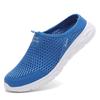 Herren Sommer Mesh Herrenschuhe große Größe 47 atmungsaktive Meshschuhe ein Pedal weiche Sohle leicht großes Mesh halbe Pantoletten Lazy Stoffschuhe