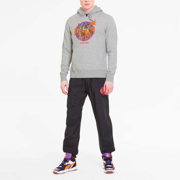 Puma Hoodie With The Hundreds Collaboration Men Tops Grey 596749-04