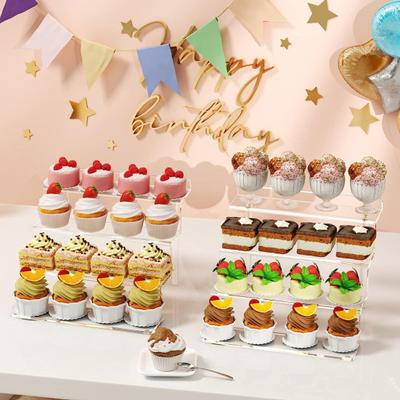 Acrylic Perfume Display Stand with 4 Tiers Exhibition Display Stand Sunglasses Nail