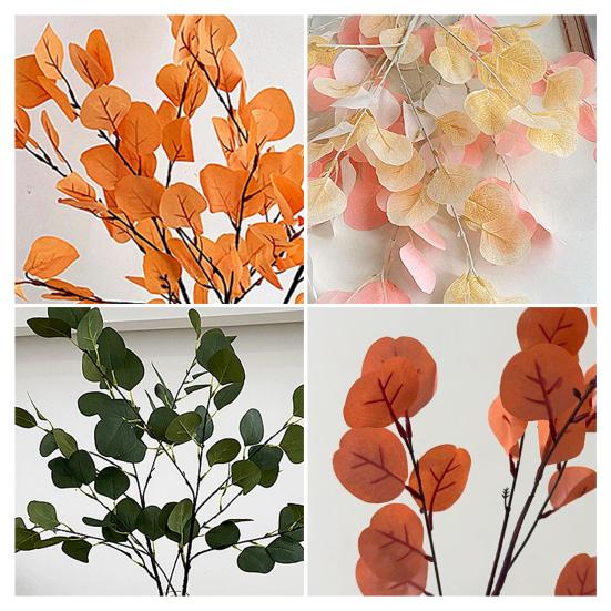Steli di Foglie di Eucalipto Artificiale Alti 35" Rami di Foglie di Eucalipto Finte per Decorazione Matrimonio Festa Vaso Composizione Floreale Centrotavola per Casa