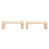 2Pcs Beech Wood Push Up Bars Stand Wooden Balance Beam Exercise Equipment for Home Use 25cm   9.8in