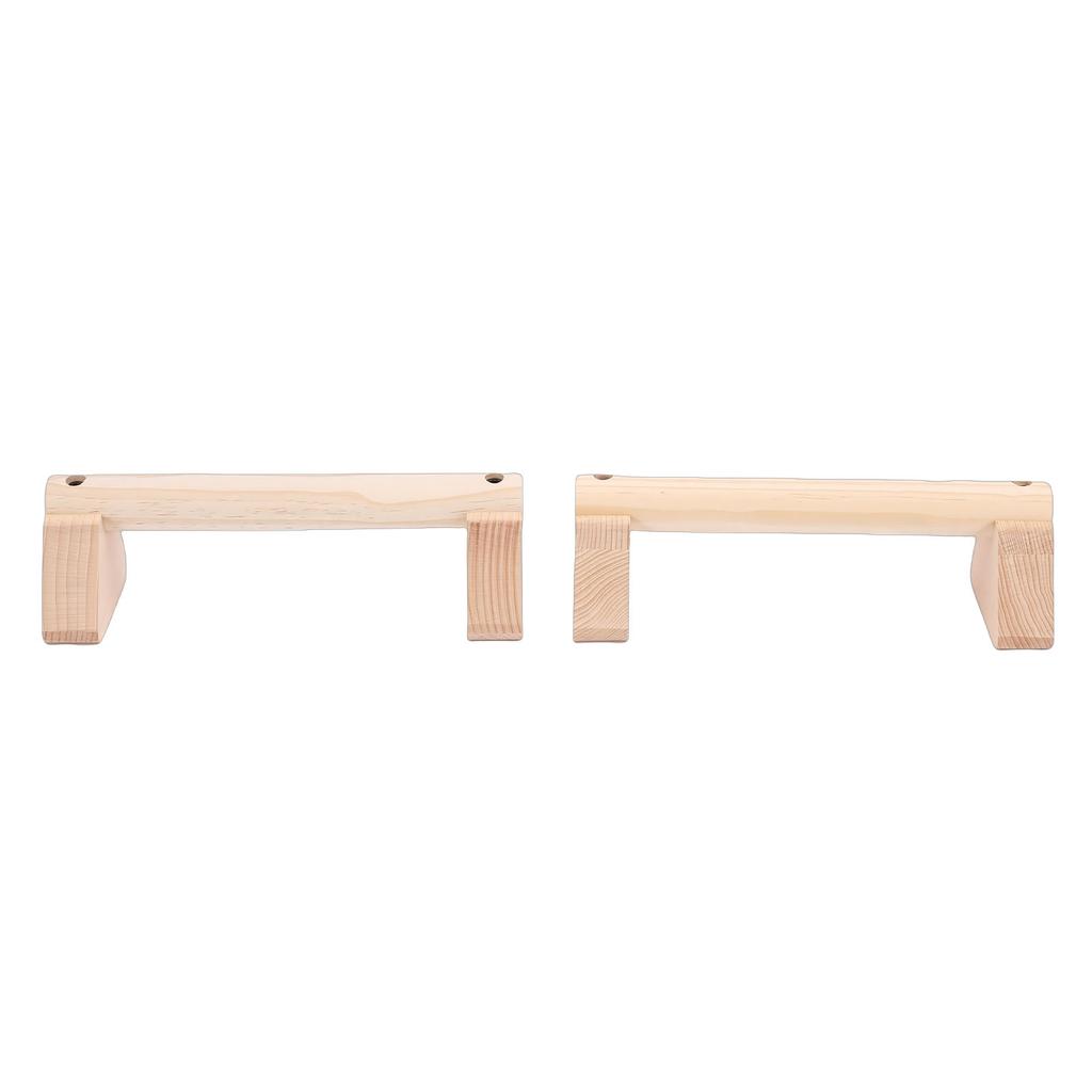 2Pcs Beech Wood Push Up Bars Stand Wooden Balance Beam Exercise Equipment for Home Use 25cm 9.8in