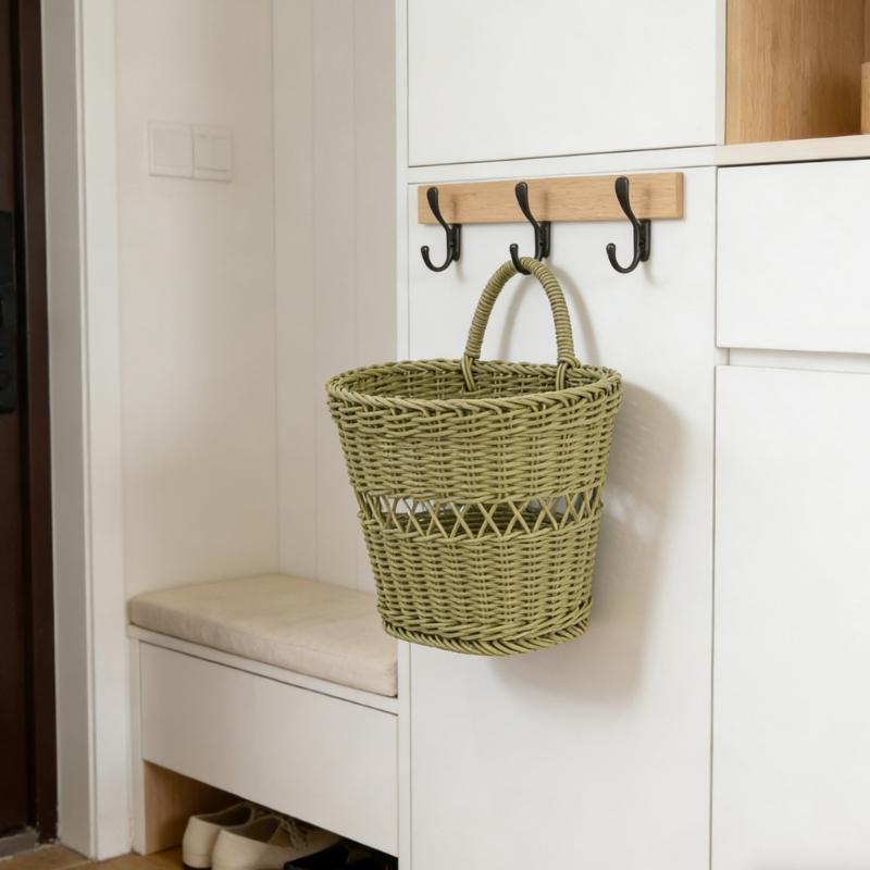 Space Saving Wall Basket With Breathable Handwoven Design Gingers Garlic Storage Container Kitchen Organizer