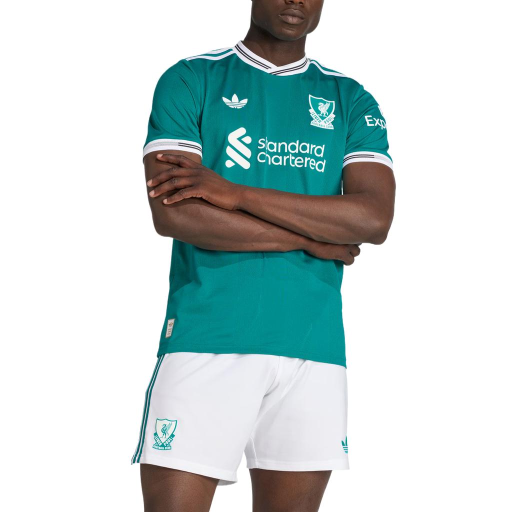 Adidas Originals Equipment Liverpool Club 25/26 Season Player Version Letter Short Sleeve Football Shirt Men Shirts JV6427