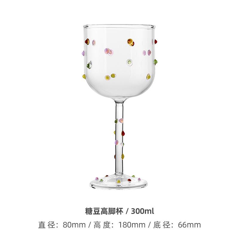 Colored Sugar Bean Glass Wine Glasses, Wine Whisky Champagne Glasses, Cocktail Glass Cup, Bar Wine Utensils, Party Tall Glasses