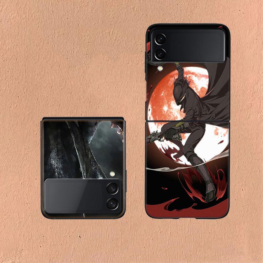 Bloodborne Game Phone Case For Samsung Z Flip 6 7 5G Galaxy Z Flip 5 4 3 5G Cases Shockproof Hard Cover TPU