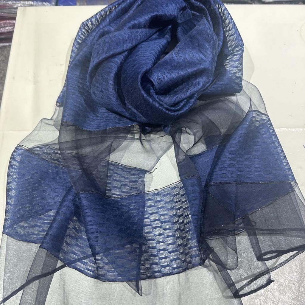 Silk Scarf Summer Thin Travel Sunscreen Headscarf Beach Yarn Striped Female Ethnic Style Literature And Art