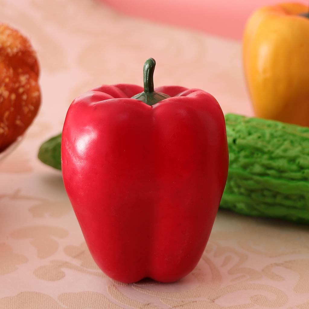 Miniature Vegetables Realistic Artificial Pepper Foam Decorative Food Ornament for Home and Photography Props
