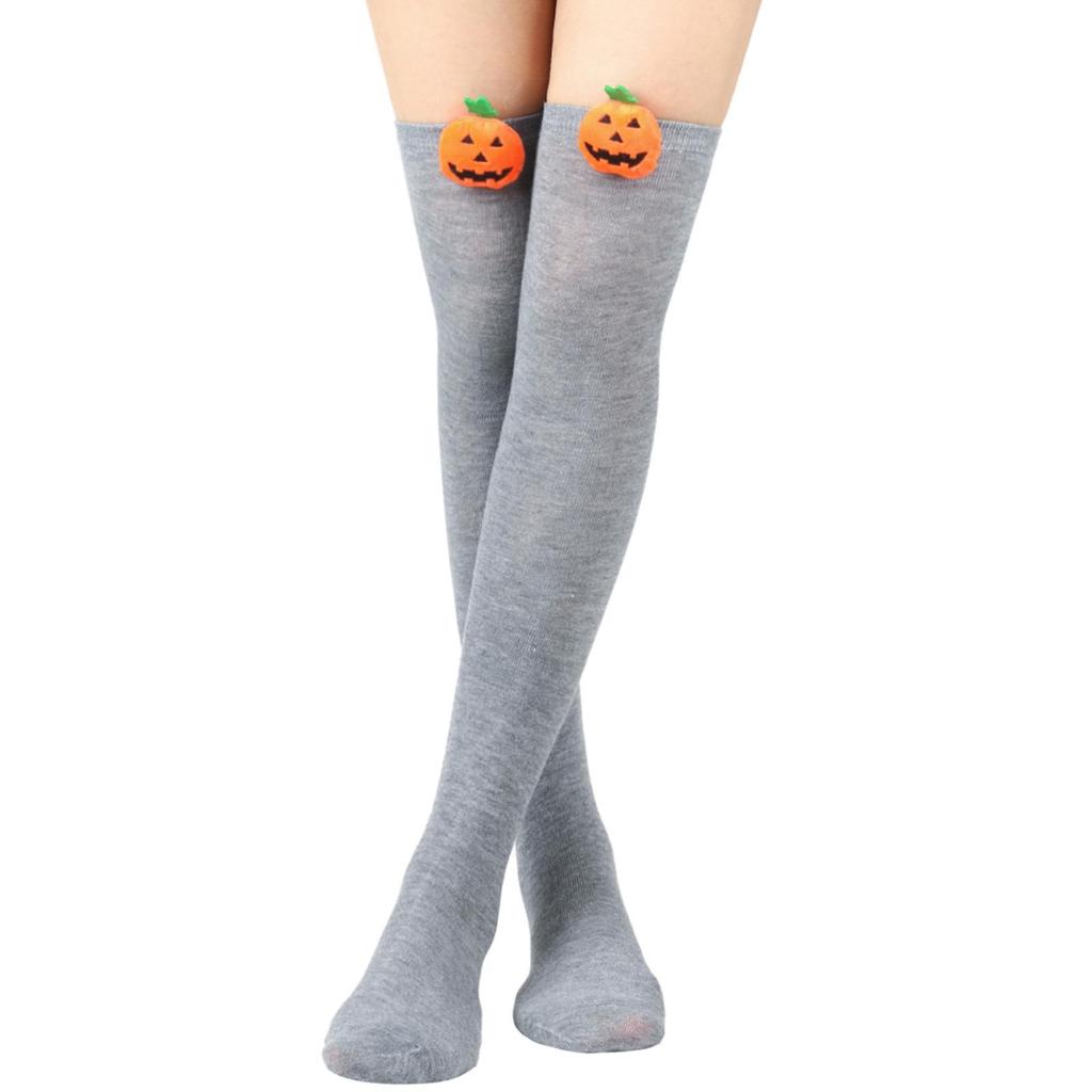 Women's Halloween Devil Over-the-Knee Cosplay Socks: European and American Striped Long Socks