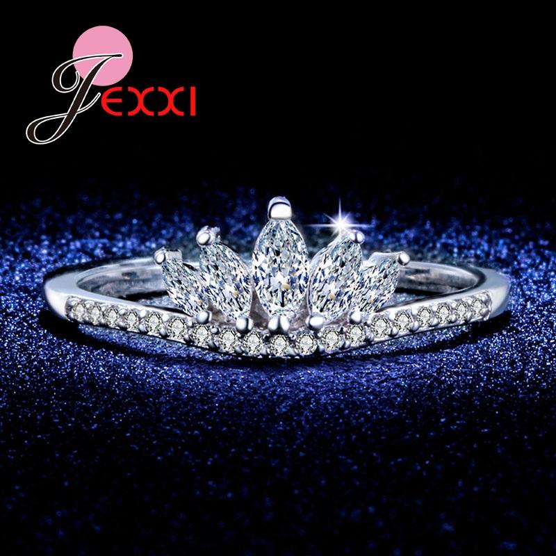 Simple Elegant Thin Oval Cubic Zirconia Rhinestone Wedding Rings Fashion 925 Sterling Silver Band Jewelry Promise Ring Gif 6