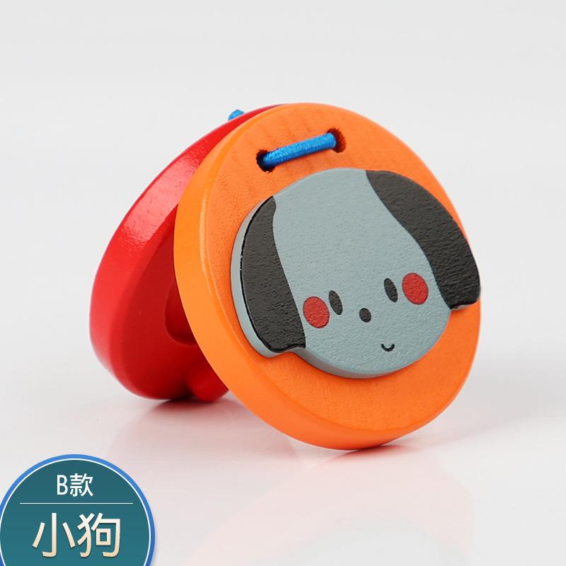 Creative Wooden Children'S Castanets Orff Musician Percussion Castanets Cartoon Animals Early Education Enlightenment Baby Toys