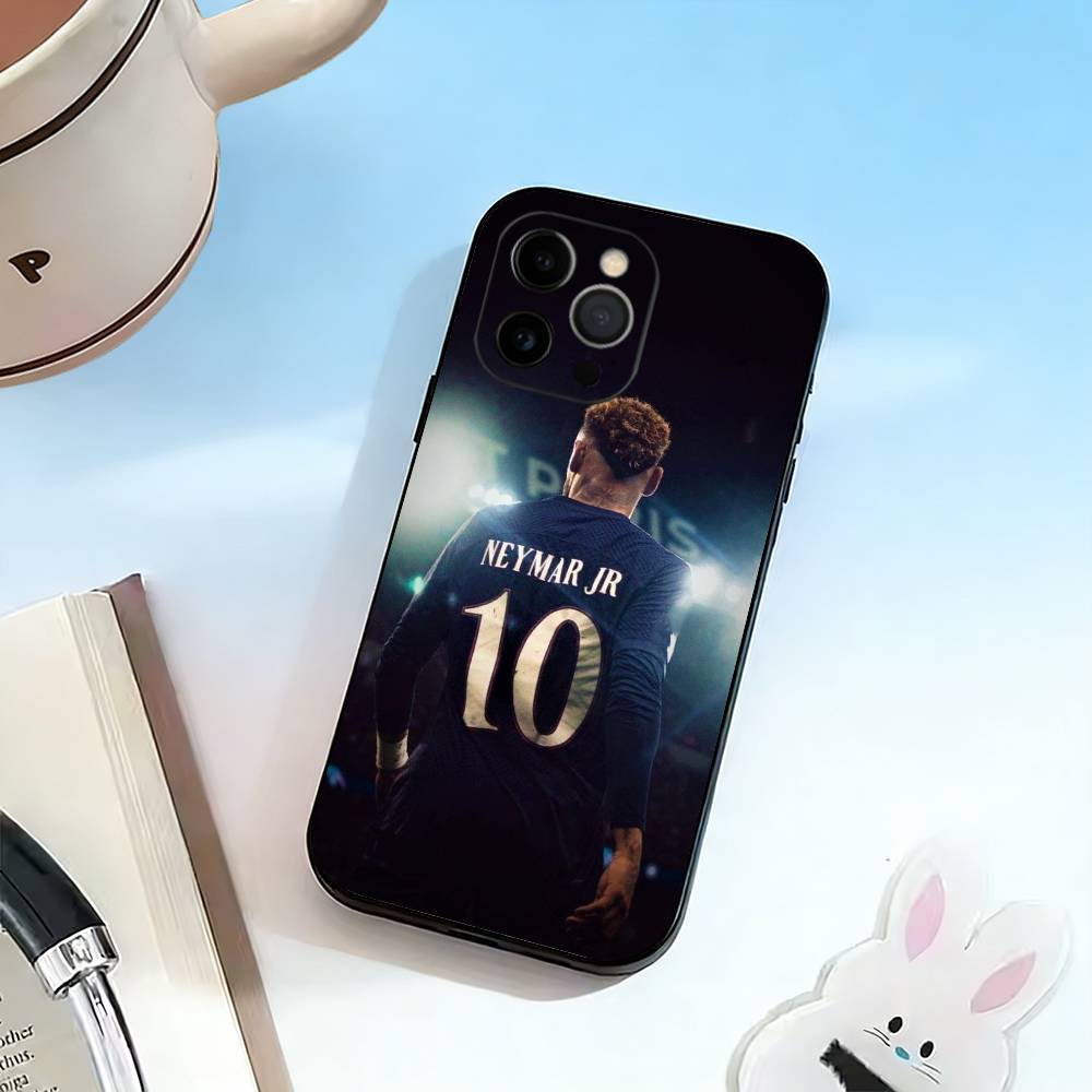 Fotbal 10 Pro NEYMAR JR Pouzdro na telefon Pro iPhone 17, 16,15,14,13,12,11 Plus,Pro Max, Ostatní Měkké černé pouzdro
