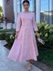 2025 Summer Pink French Fairy Slimming Long Dress