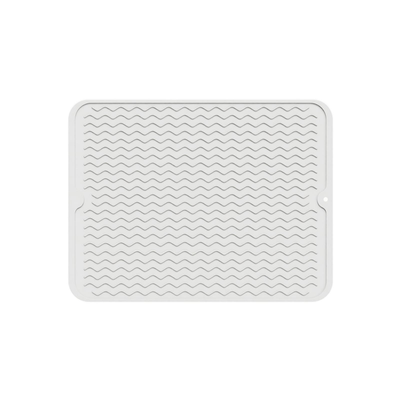 High Temperature Resistant Drying Mat Heat Resistant Silicone Dish Drying Mat Non Slip Kitchen Mat for Draining Dishes and Utensils One Size бежевый