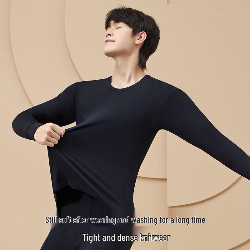 LANGSHA Herren Thermounterwäsche Set aus reiner Baumwolle