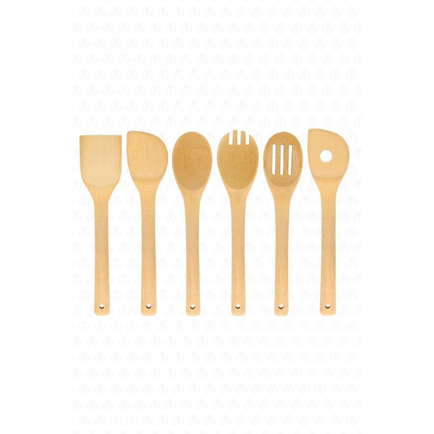 

Delgado Non-stick Non-scratch Heat Resistant 6 Piece Bamboo Serving Set коричневый