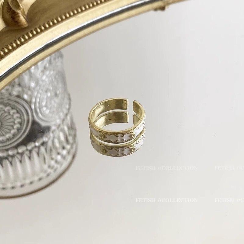 

Ретро кольцо с эмалевым узором «масляная капля», женское, ins, нишевый дизайн, синее кольцо на указательный палец, модное, с индивидуальностью, универсальное кольцо