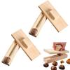 2-Piece Wooden Chestnut Peeler with Chestnut Opener, Sheller, and Chestnut Cutter, Multi-Function Nutcracker, Easy To Use, Lightweight Kitchen Tool, S