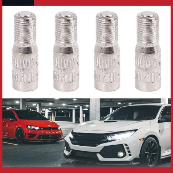 Universal 27mm Chrome Tyre Wheel Valve Stem Cap Extension Extender  Pack of 4