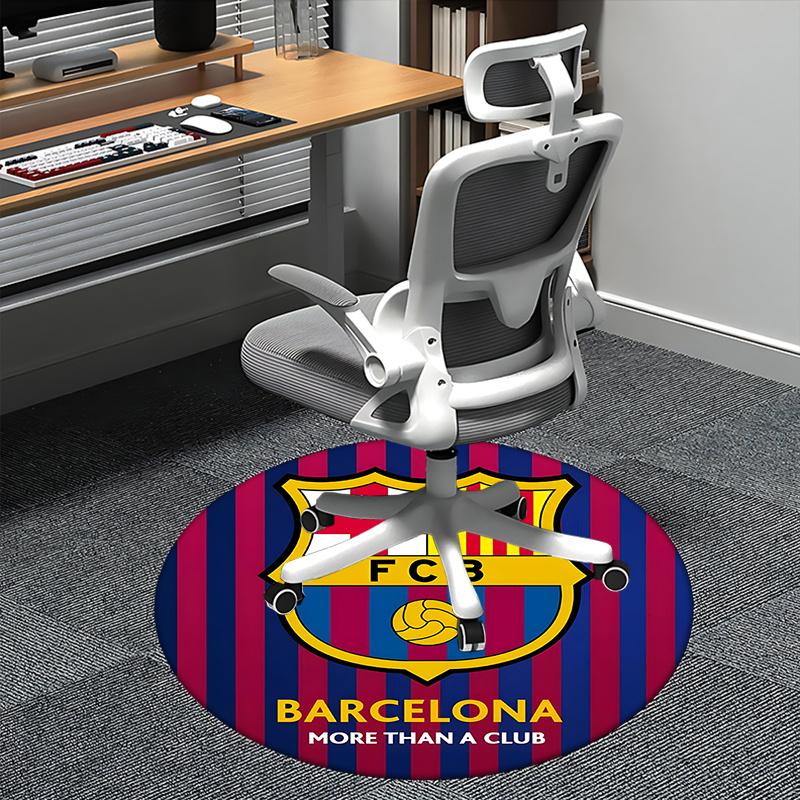

Barcelona FCB Soccer Jersey Chair mat Round Rug-Office carpet, Machine Washable, Non-slip, Suitable for Living Rooms, Bedrooms 80cm