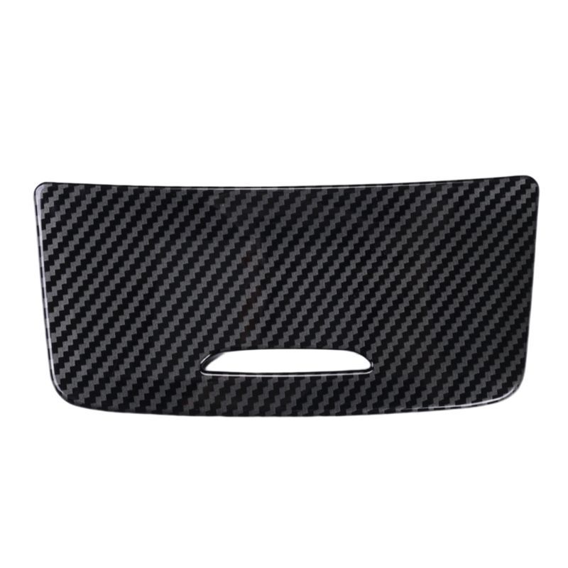 AA92-Car Center Console Water Cup Holder Panel Trim For Mercedes GLA CLA A Class W176 2013-2018 LHD ABS Carbon Fiber