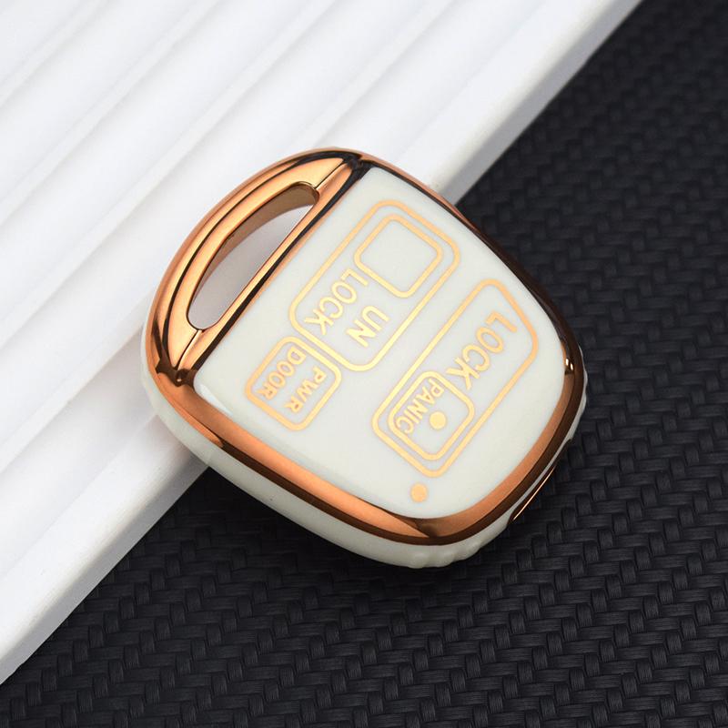 Bilnyckelfodral med 2 3-knappars skalskydd för Lexus RX 330 Is200 för Toyota Avensis Yaris Camry 30 RAV4 Land Cruiser 120 Prado Corolla Land Cruiser