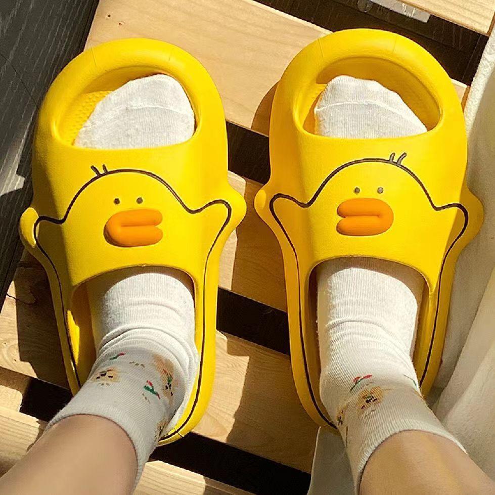 Home women's shoes slippers women's slippers cute little yellow duck home wear shopping beach women's shoes