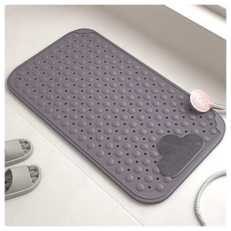 TPE Rutschfeste Duschmatte für Schwangere - Sicherheits-Saugfuß-Badematte mit Abfluss und Massage-Fußpolster