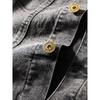 American Retro Smoky Gray Washed Denim Jacket for Men, Autumn and Winter Trendy Brand Short Casual Foreign Trade Men's Workwear Jacket