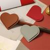 10 Pcs Bible Bookmarks Page Marker PU Leather Bookmarks Heart Shaped Page Marker Simple Book Markers Reading Supplies