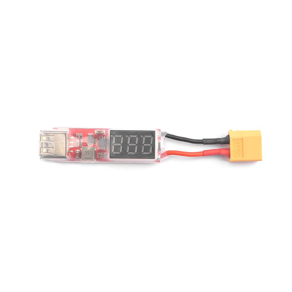 2S-6S Lipo Lithium Battery XT60 / T Plug To USB Charger Converter With Voltage Display Adapter Board For Protect Phone Features