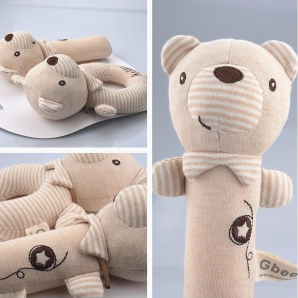 Plush Newborn Comfort Toy Cartoon Animals Infant Rattle Creative Baby Hand Shaker