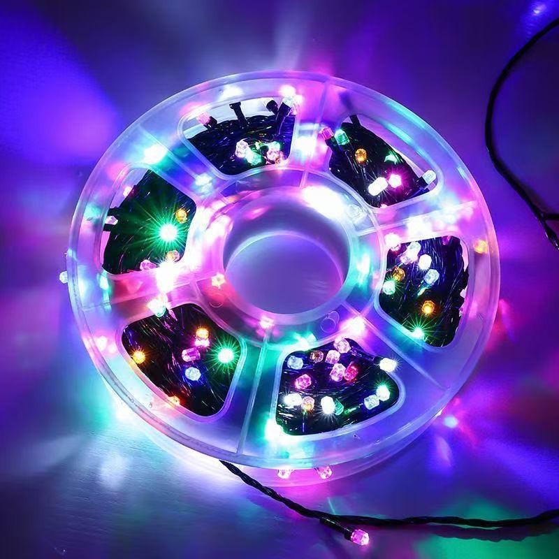 

New LED Black Wire Colorful String Lights for Night Markets and Christmas Decor Multicolor