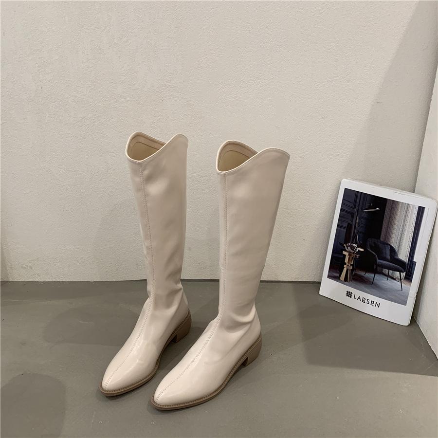 Motestøvler Dame Ny høst og vinter All Over The Knee Boots Dame Martin Boots Plattform Motorsykkel Rytter Boots High