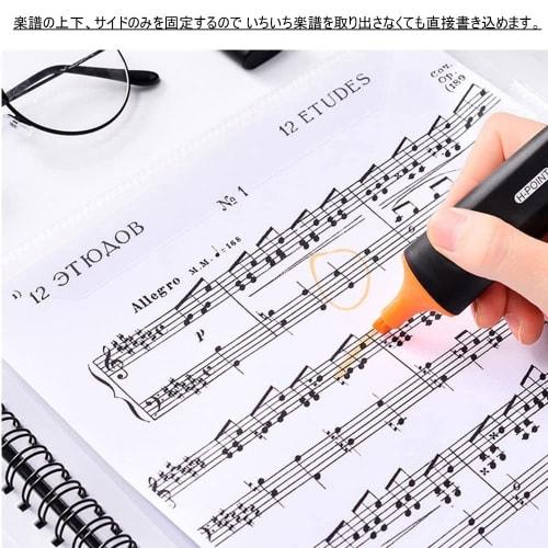 A4 Size/320*240mm Sheet Music File, 20 Pockets, 40 Pages, Ring-type Design, Direct Writing Design