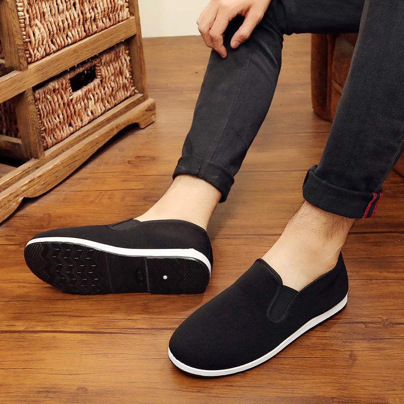 

Зимние теплые подошвы из говяжьей жилы, мужская повседневная обувь с бархатной подкладкой для ног, обувь из хлопка для мужчин среднего и пожилого возраста 45