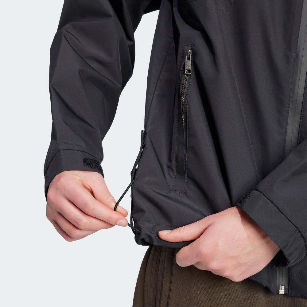 Adidas Originals SS25 Hooded Loose Windproof Warm Jacket Men Jackets Black JD2110