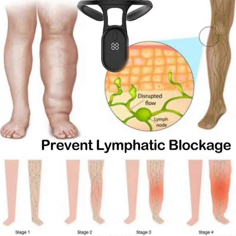 Ultrasonic Portable Lymphatic Soothing Body Shaping Neck Instrument, Hunchback Corrector for Men Women (Black-1 Pcs)