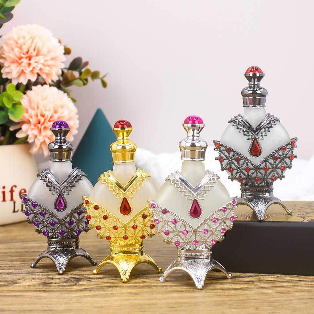 12/30ml Glass Perfume Bottles Glass Diamond Essential Oil Containers Empty Refillable Portable Travel Bottles for Perfume 4
