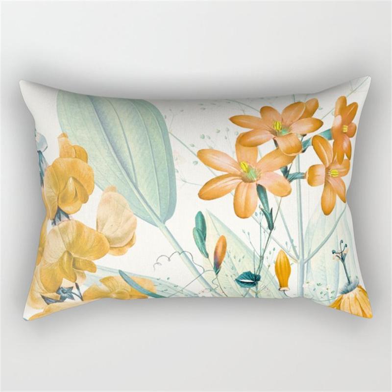 

30x50 см зеленые тропические листья наволочка с растением кактус цветок полиэстер наволочка Ins натуральный пейзаж наволочка домашний декор 30X50cm