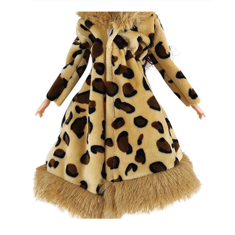 Long Coat Winter Warm Clothes Dress for 30cm Barbie Doll Accessories Kids Toy Girls Gift
