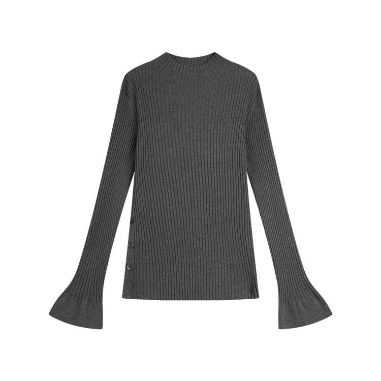 ELLE French Lazy Style Gray Split Fashion Pullover Design Casual Versatile Comfortable Long Sleeve Knit Top Sweater Women tops L8WZT653
