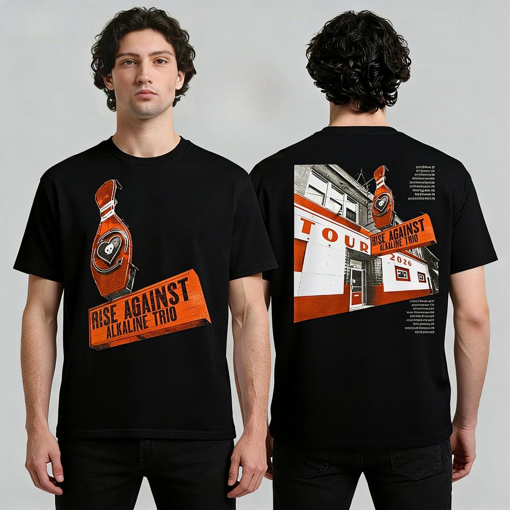 2026 Men's and Women's T-Shirts Rise Against, Alkaline Trio's North America Tour Schedule Available Fangifts Concert Band