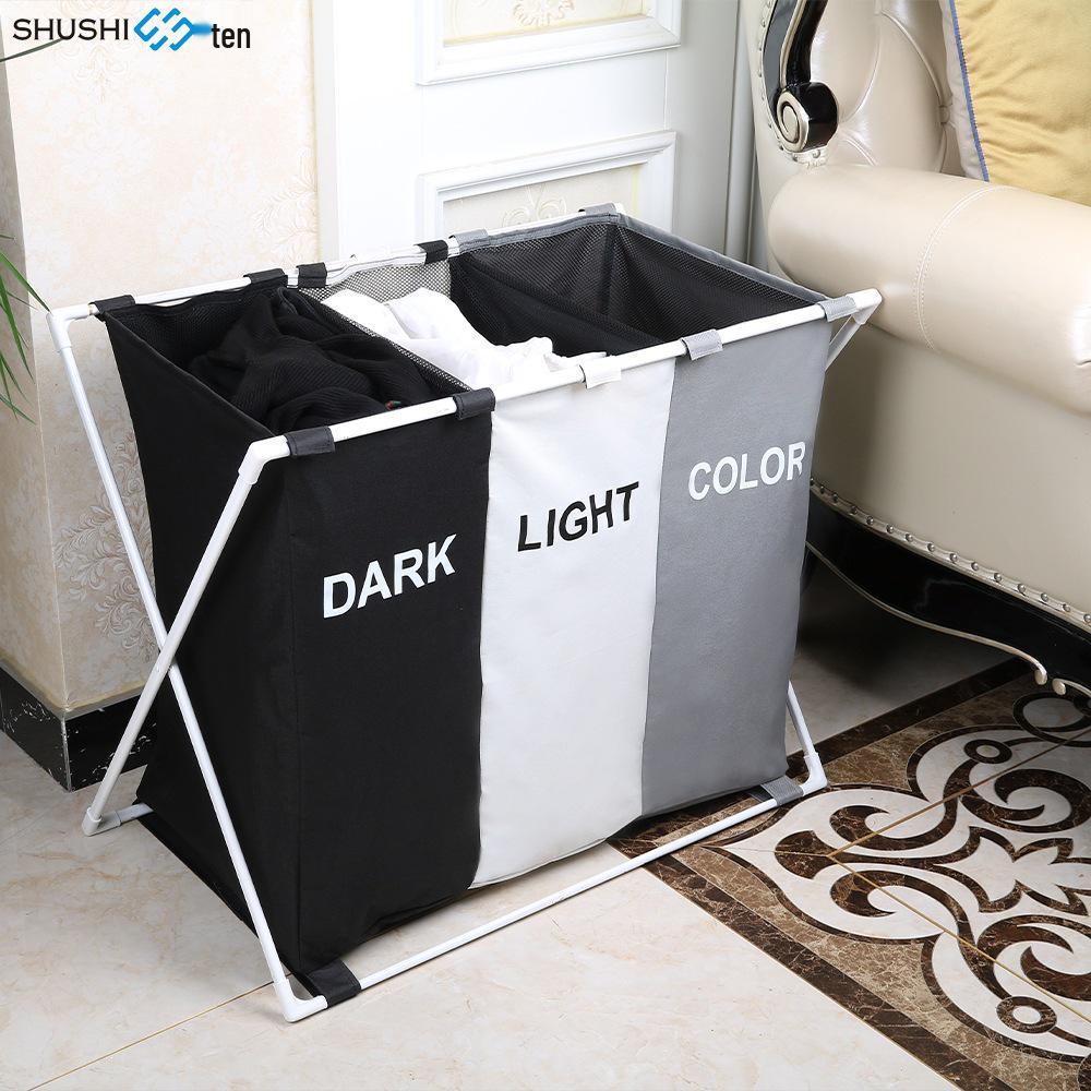 Extra Large Waterproof Foldable Laundry Hamper Storage Basket - Mixed Colors, Dustproof