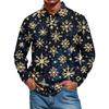 Men's Casual Style Solid Color Loose  Shirt Long-sleeved Top