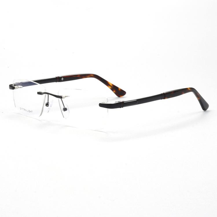 Rimless Metal Prescription 2024Newest Optical Frames Women Men Glasses Frame Fashion Optical Eyeglasses чёрный