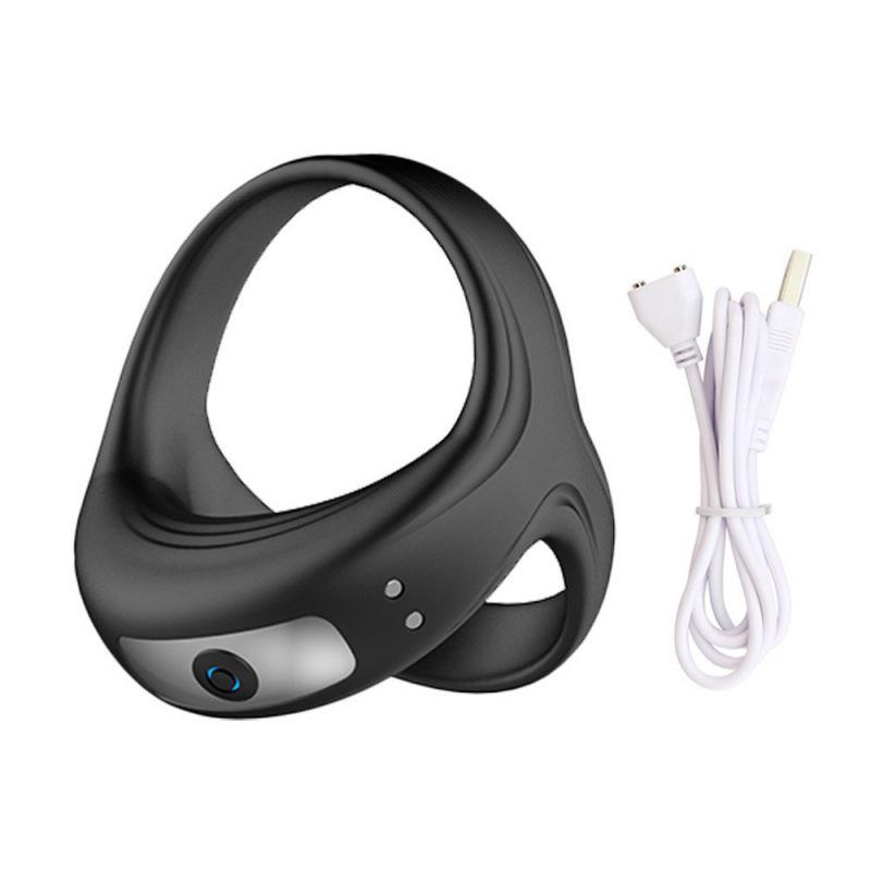Silicone Rechargeable Vibration Cock Ring with Remote Control for Enhanced Male Performance